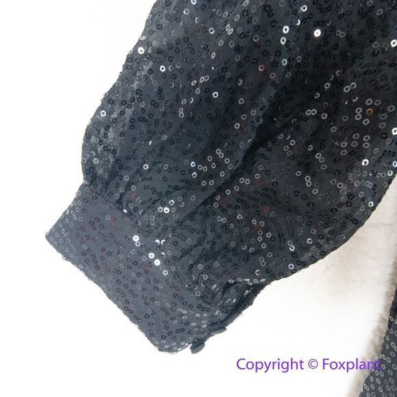 New! City Chic Nadia Dress sequin‎ long sleeve black, plus size 24 - Picture 6 of 15
